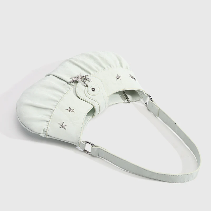 Aqua Ruched Baguette Shoulder Style - Image 2