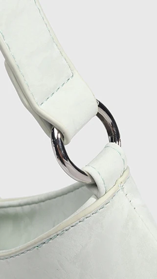 Aqua Ruched Baguette Shoulder Style - Image 5