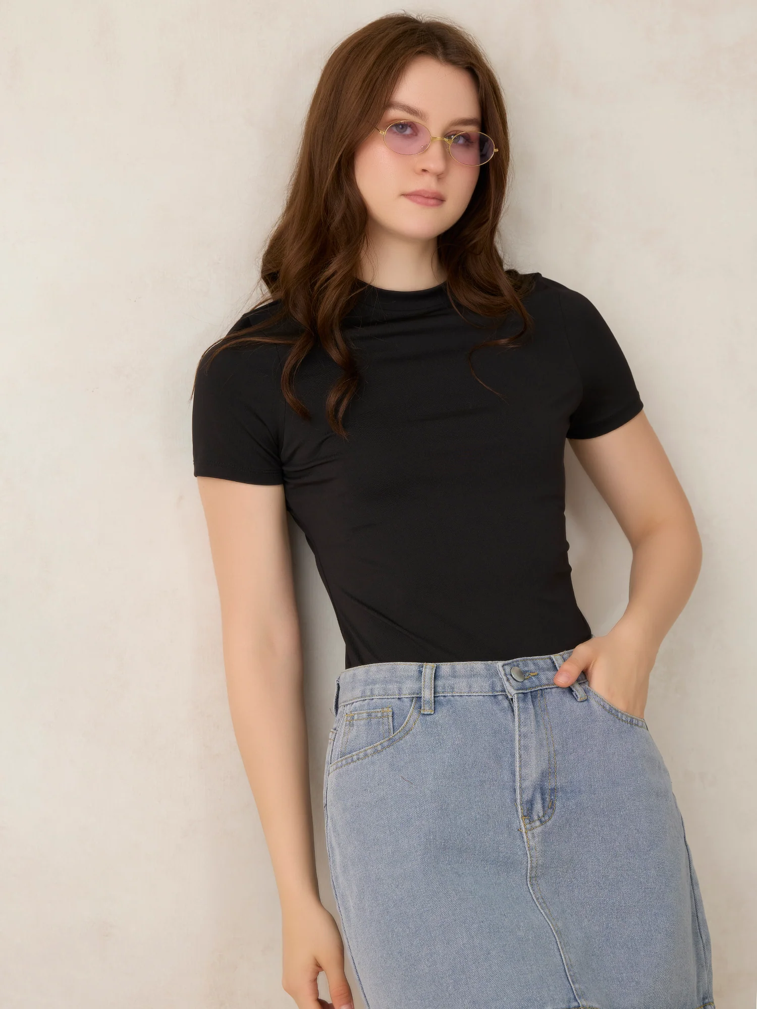 Black Basic Solid Bodysuit - Image 4