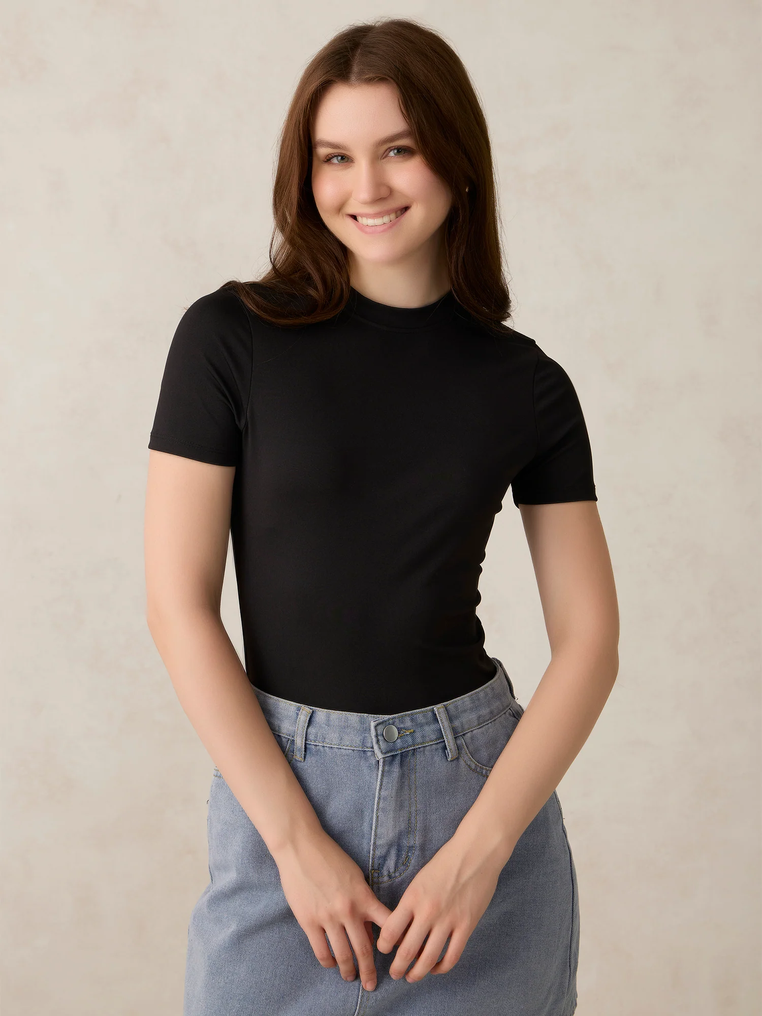Black Basic Solid Bodysuit - Image 8