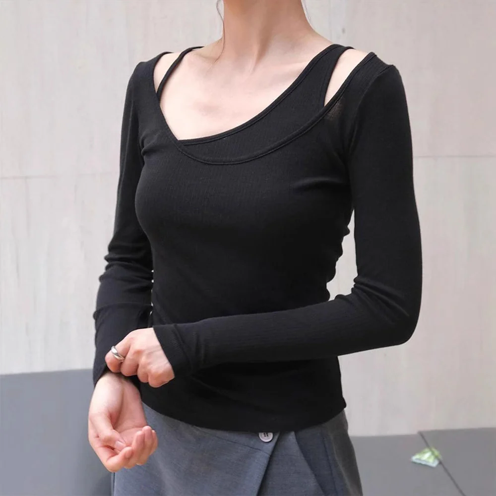 Black Dual Strap Solid Top - Image 2
