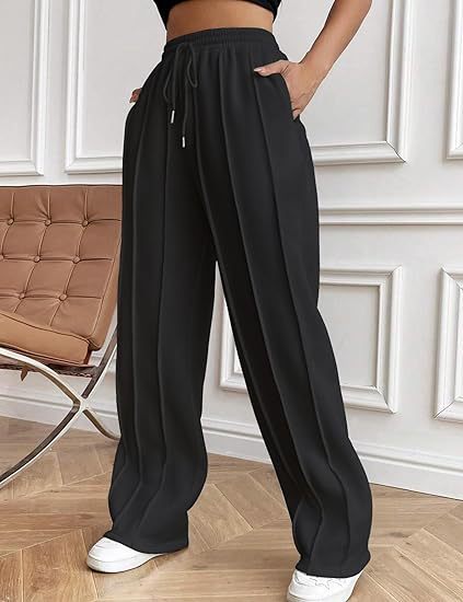 Black Elasticated Regular Fit Drawstring Joggers - Image 3