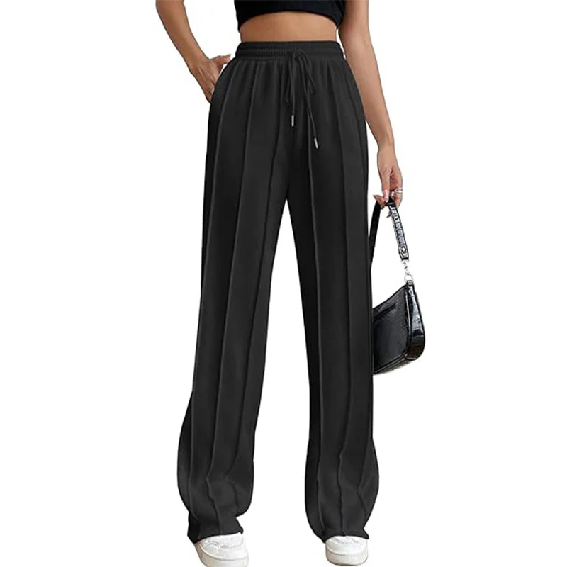 Black Elasticated Regular Fit Drawstring Joggers - Image 4