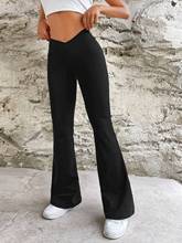 Black Fitted & Flared Leggings - Image 5