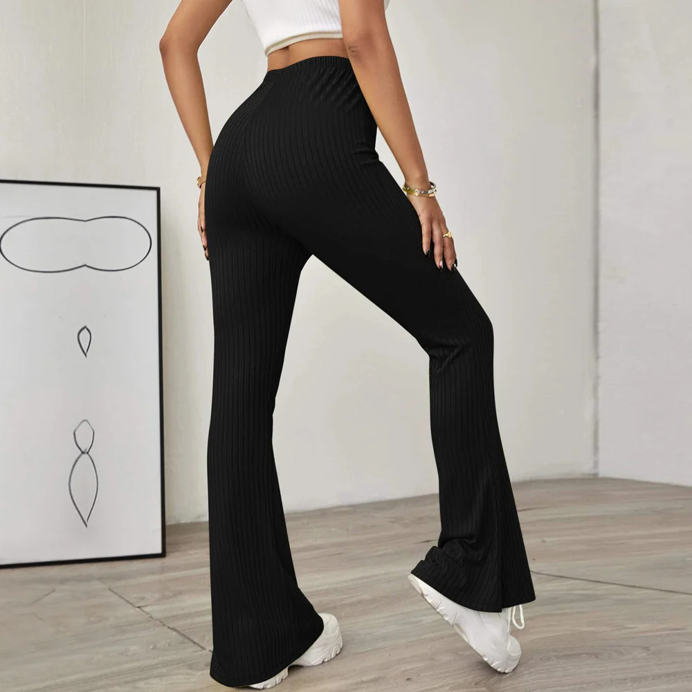Black Fitted High Waist Pant - Image 2