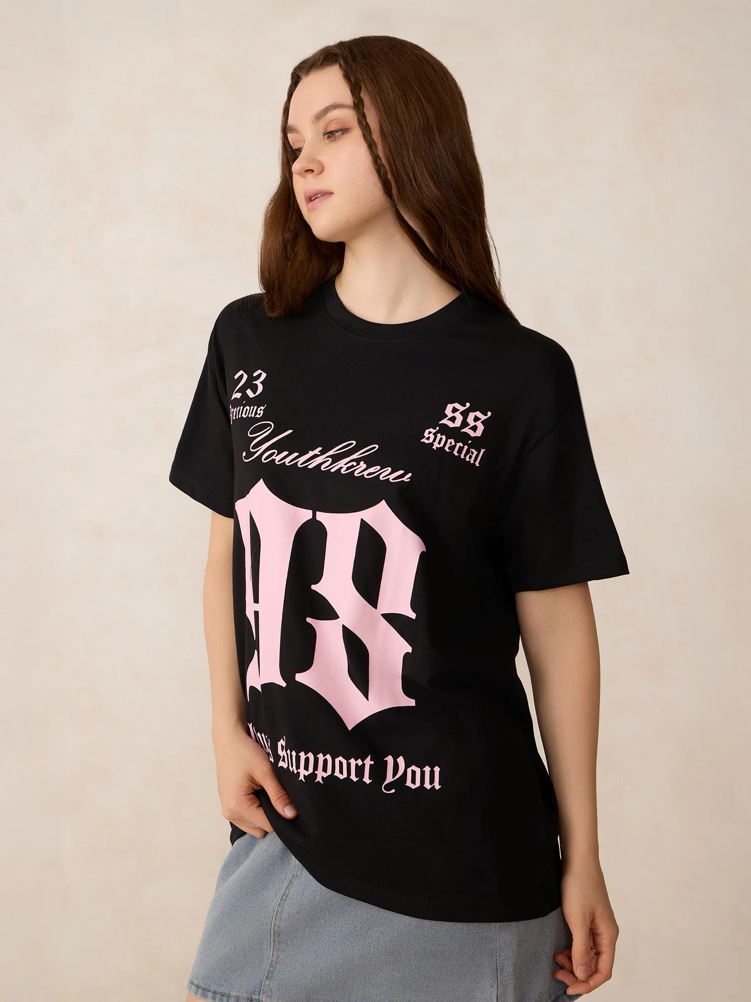 Black Graphic Oversized T-Shirt - Image 3