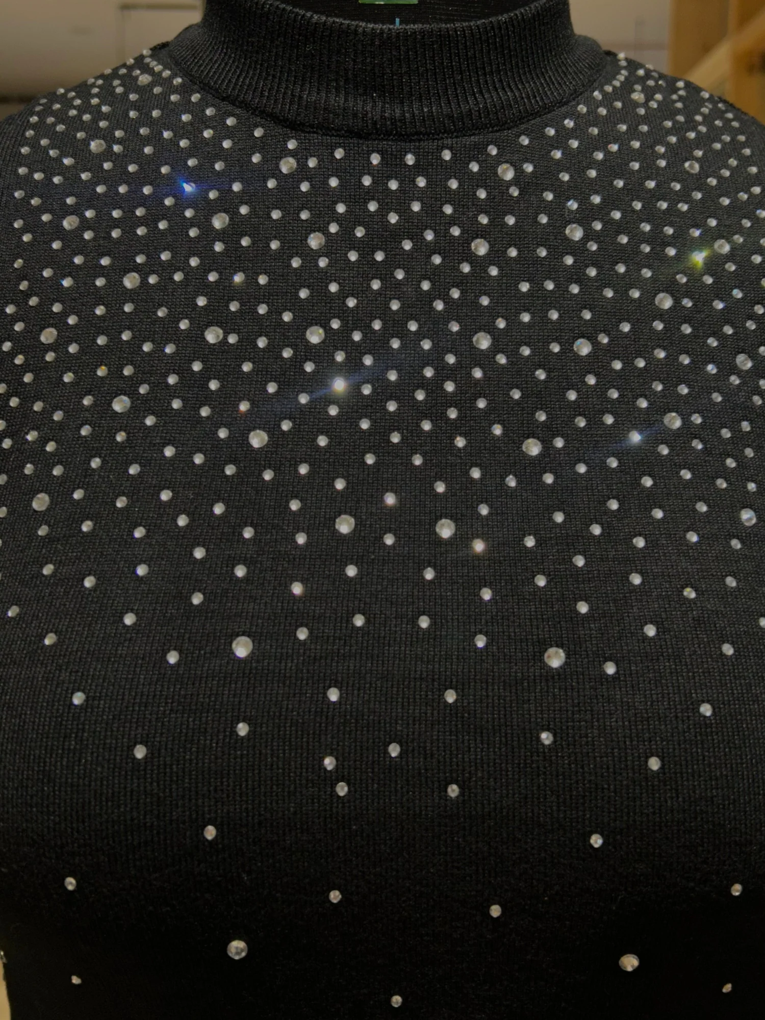 Black High Neck Tank With Embelishments - Image 4
