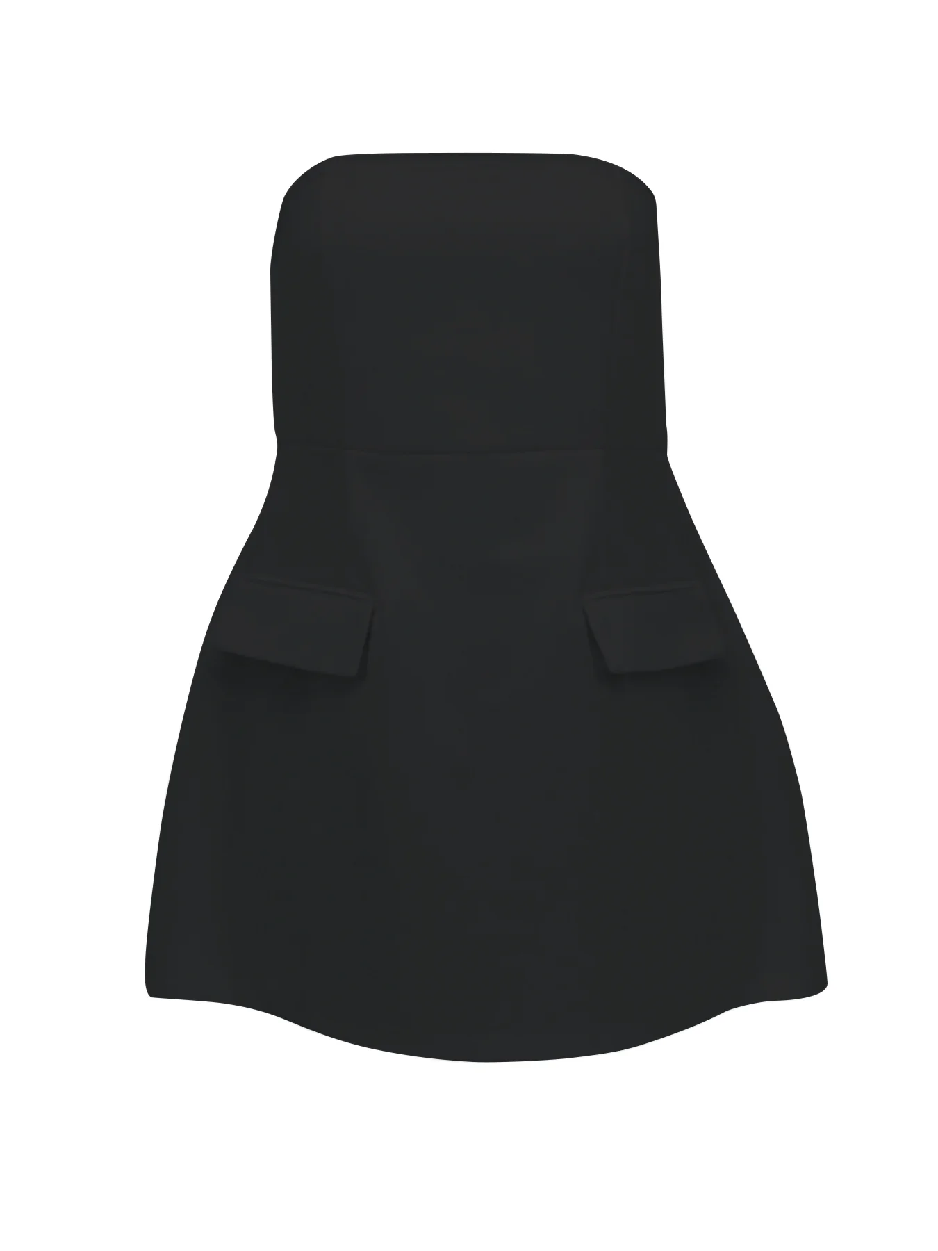 Black Tube Peplum Dress - Image 2