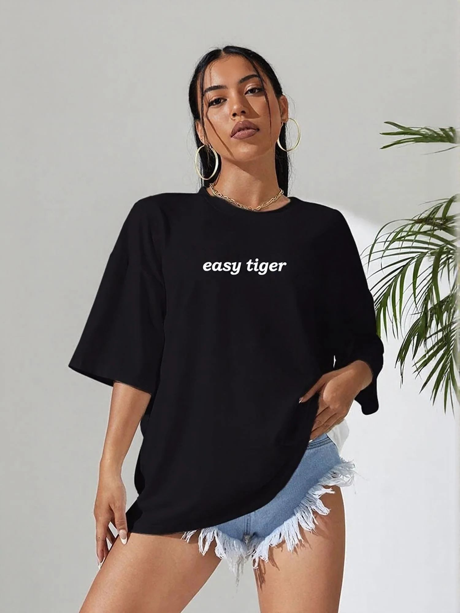 Black Oversized Graphic T-Shirt