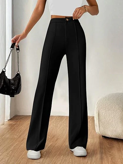 Black Regular Fit Pants - Image 4