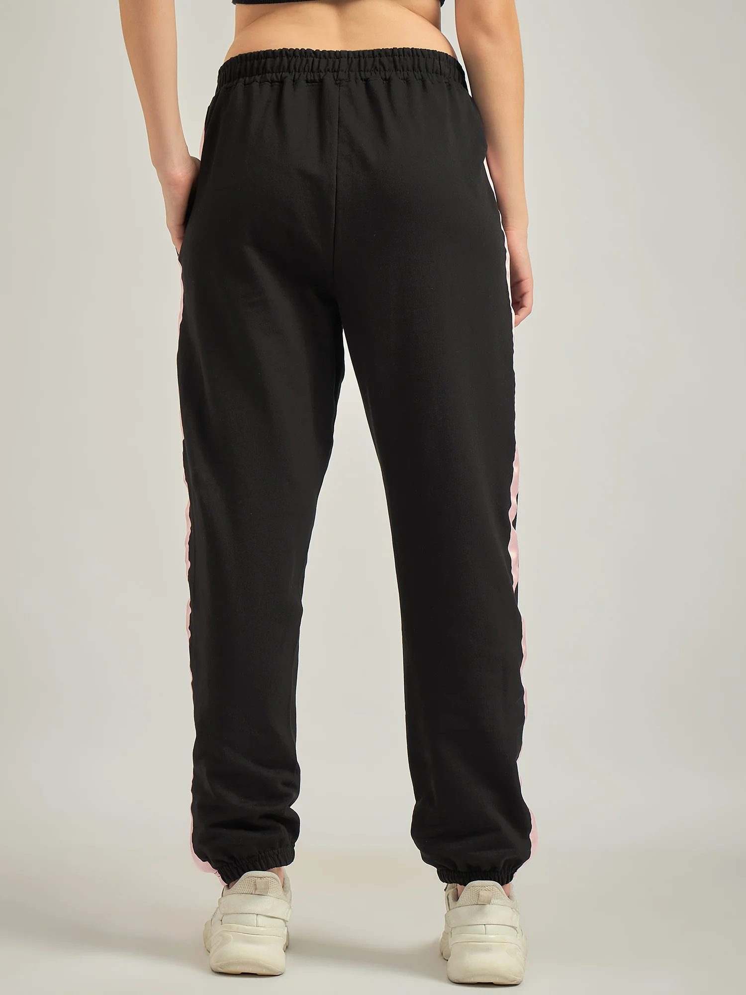 Black Side Tape Printed Sweatpants - Image 2