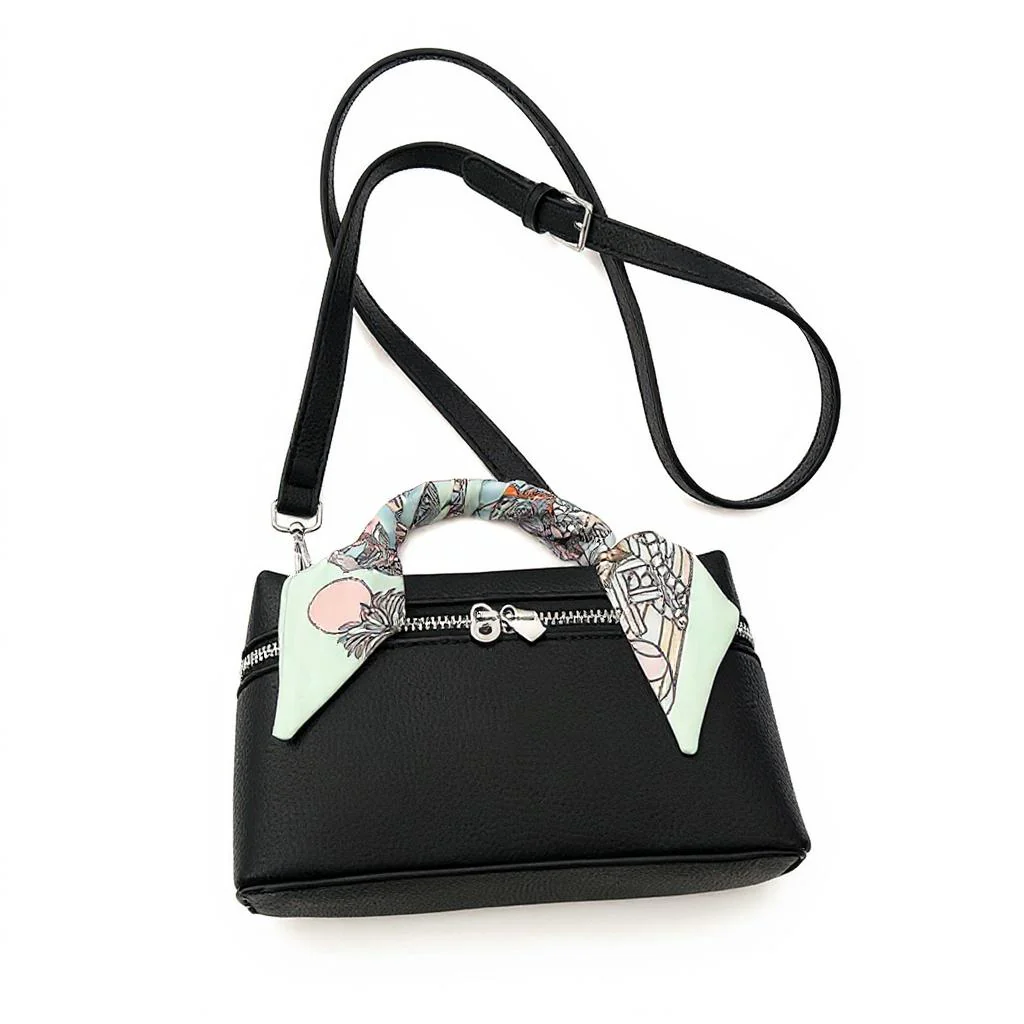 Black Structured Hand Held Bag - Image 3