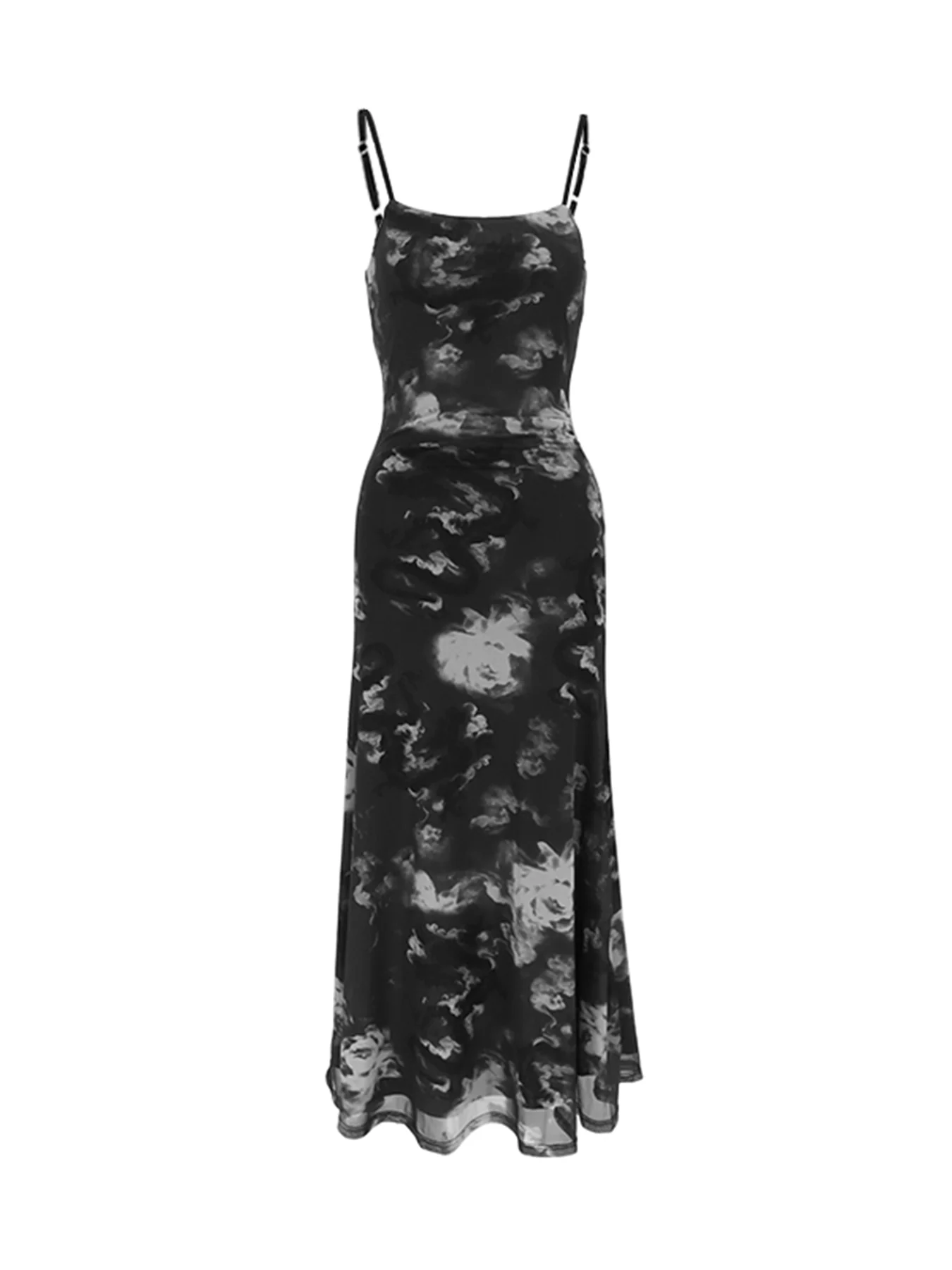 Black Tie And Dye Print Maxi Dress - Image 2