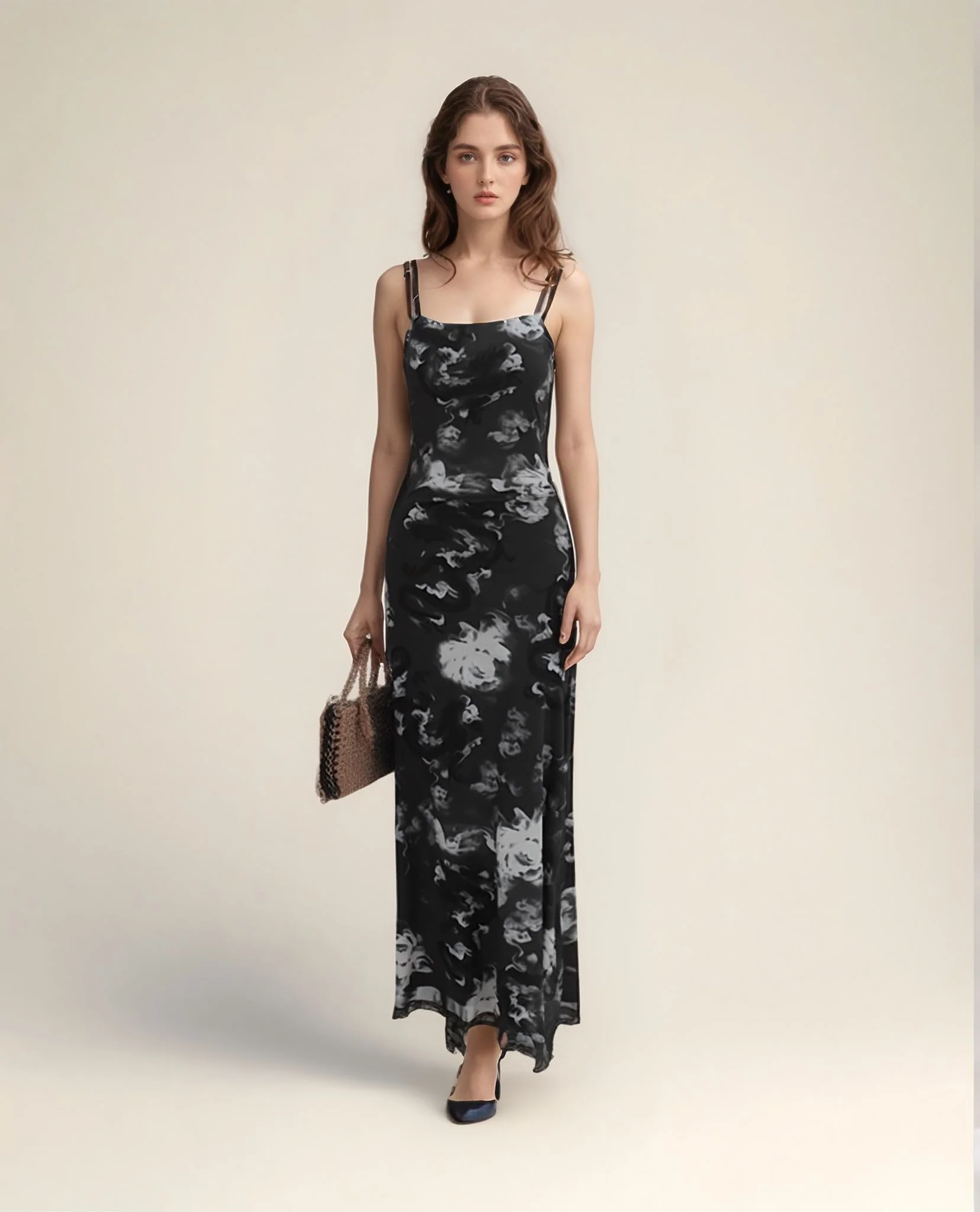 Black Tie And Dye Print Maxi Dress - Image 3