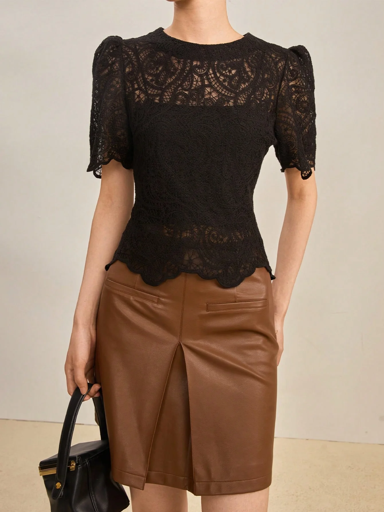 Black Laced Top - Image 3