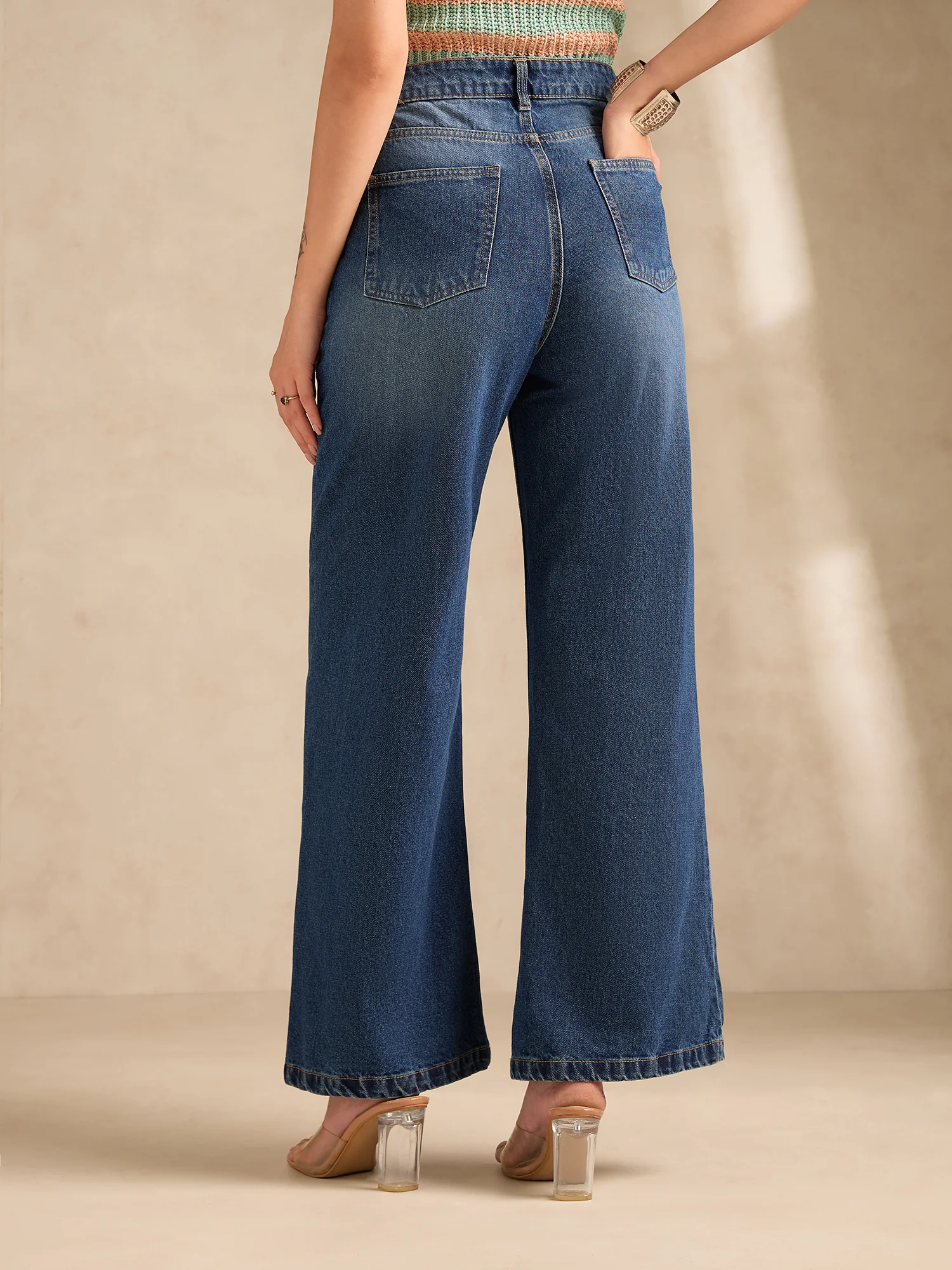 Blue Classic Straight Fit Jeans - Image 6