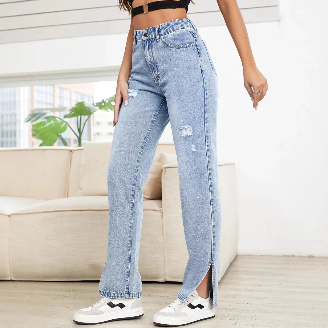 Blue Distressed Washed Denim - Image 2