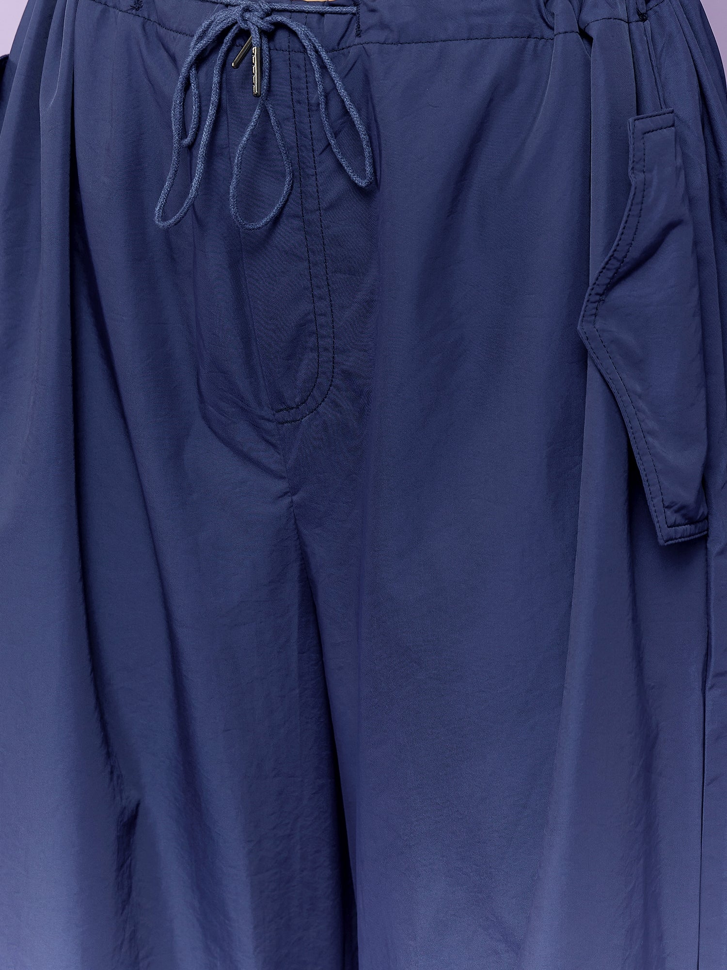 Navy Blue Elasticated Trousers - Image 3