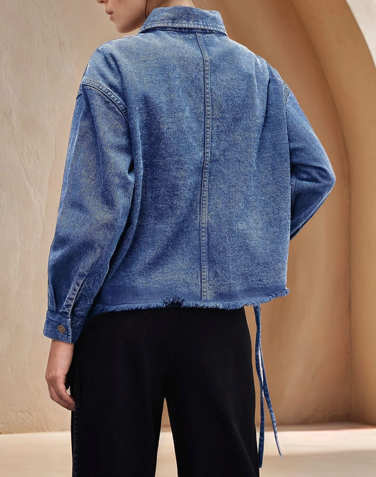 Blue Full Sleeve Collared Double Pocket Jackets - Image 2