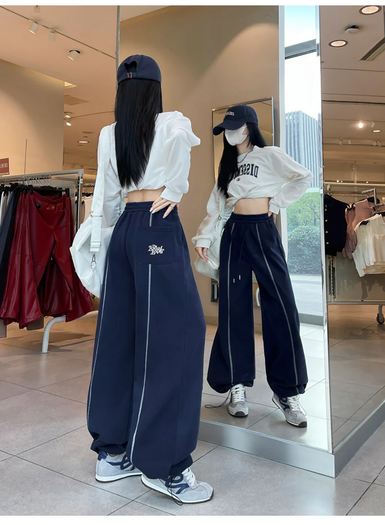 Blue High Waist Baggy Pant - Image 2