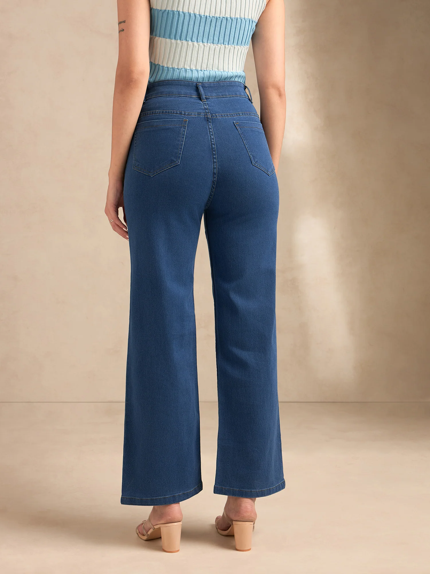 Blue Jean Straight Fit High-Rise Stretchable Jeans - Image 5