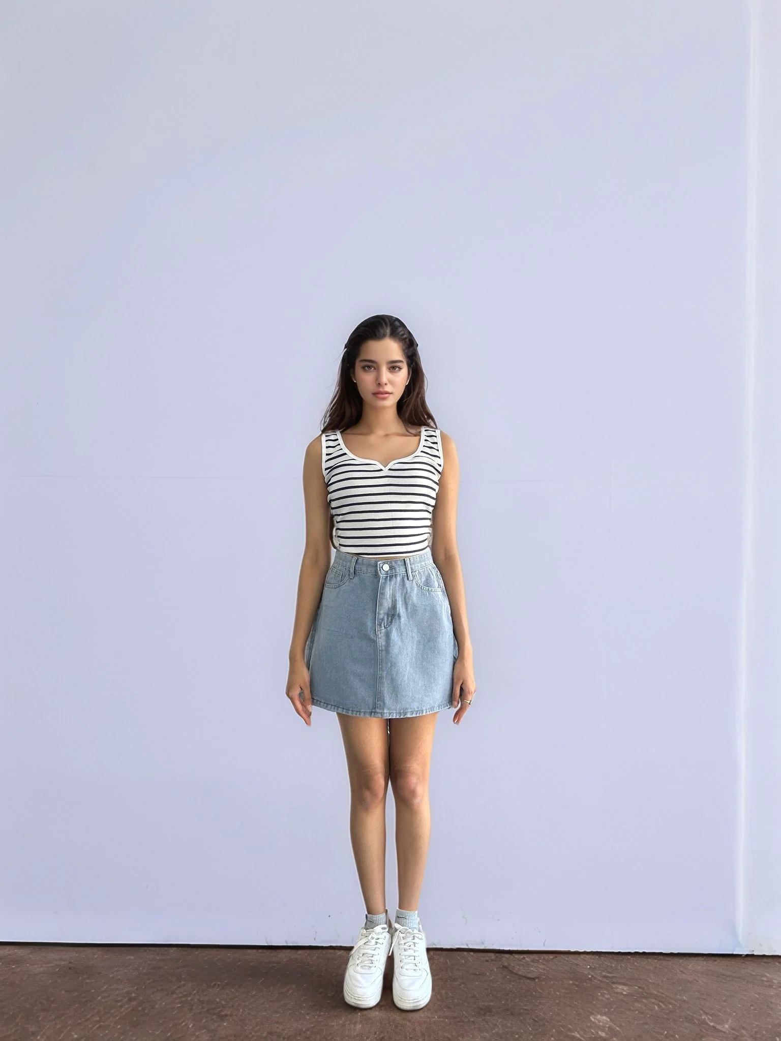 Blue Mini Denim Skirt - Image 4