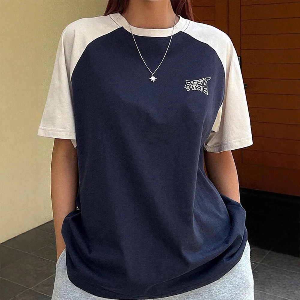 Blue Oversized Graphic T-Shirt