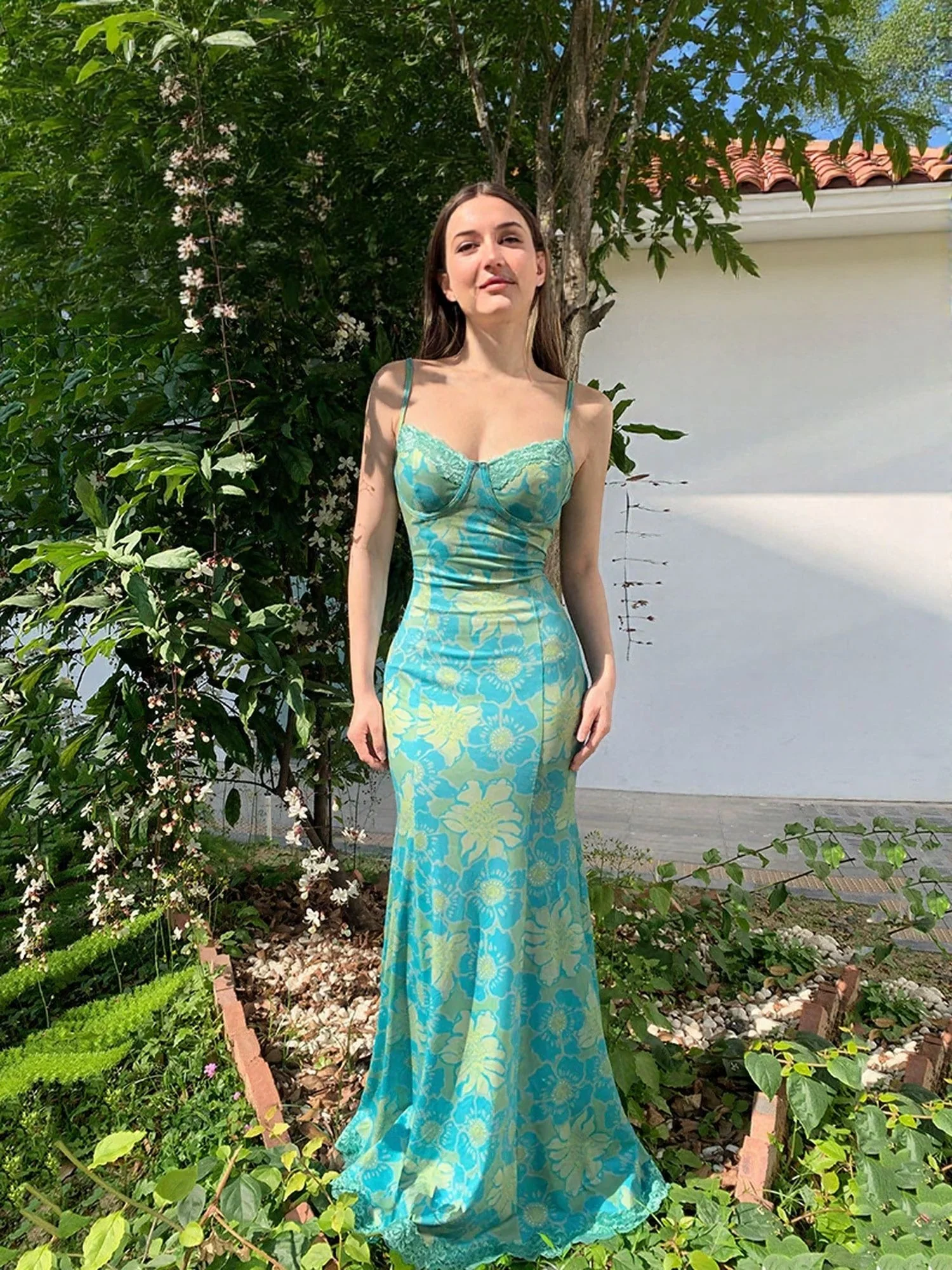 Blue Strappy Maxi Dress