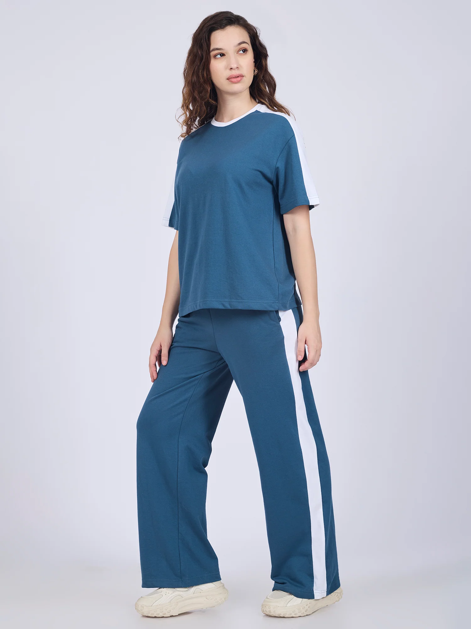 Blue Stripe T-Shirt And Jogger Co-Ord Set - Image 3