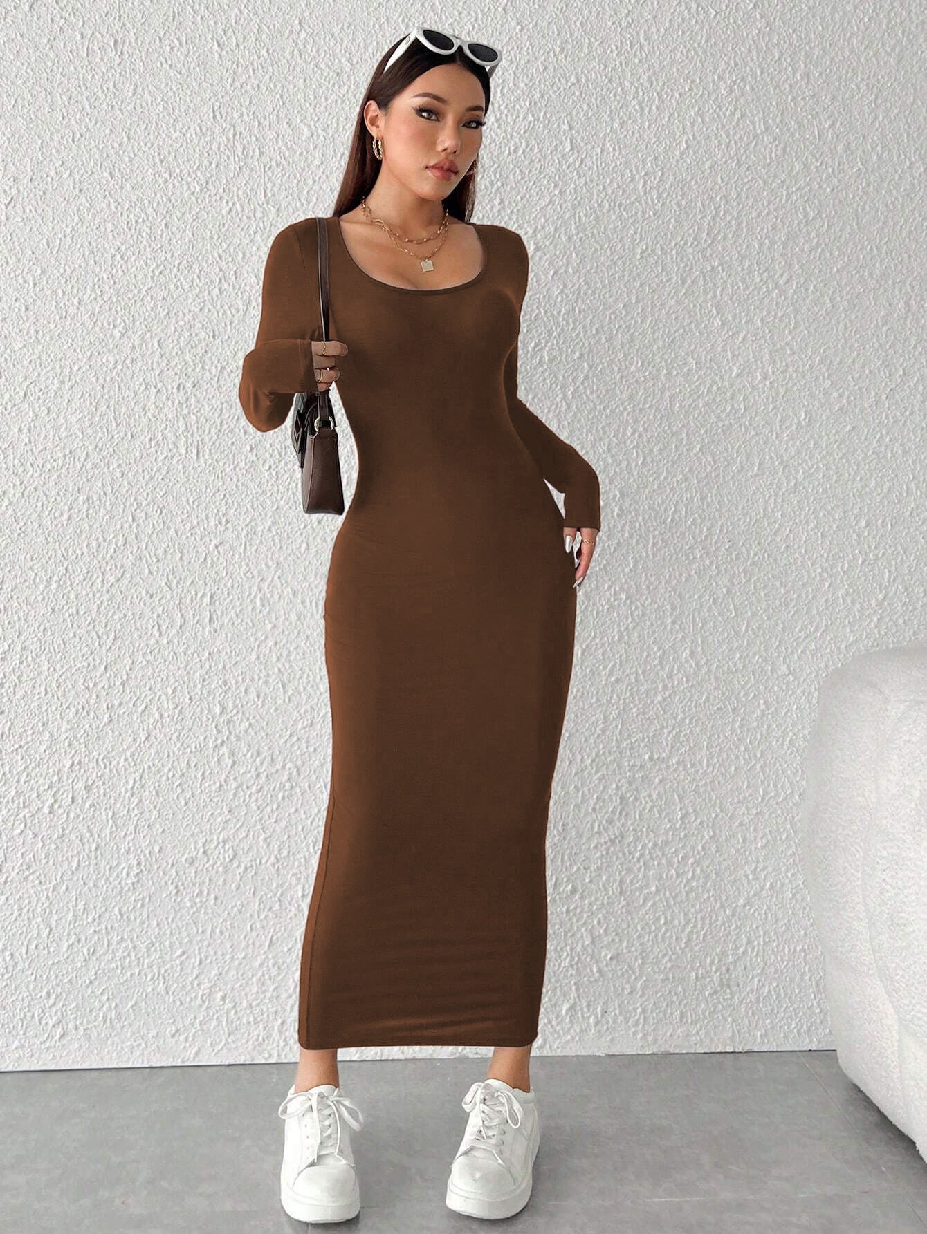 Brown Full Sleeve Round Neck Sleeve - Image 4