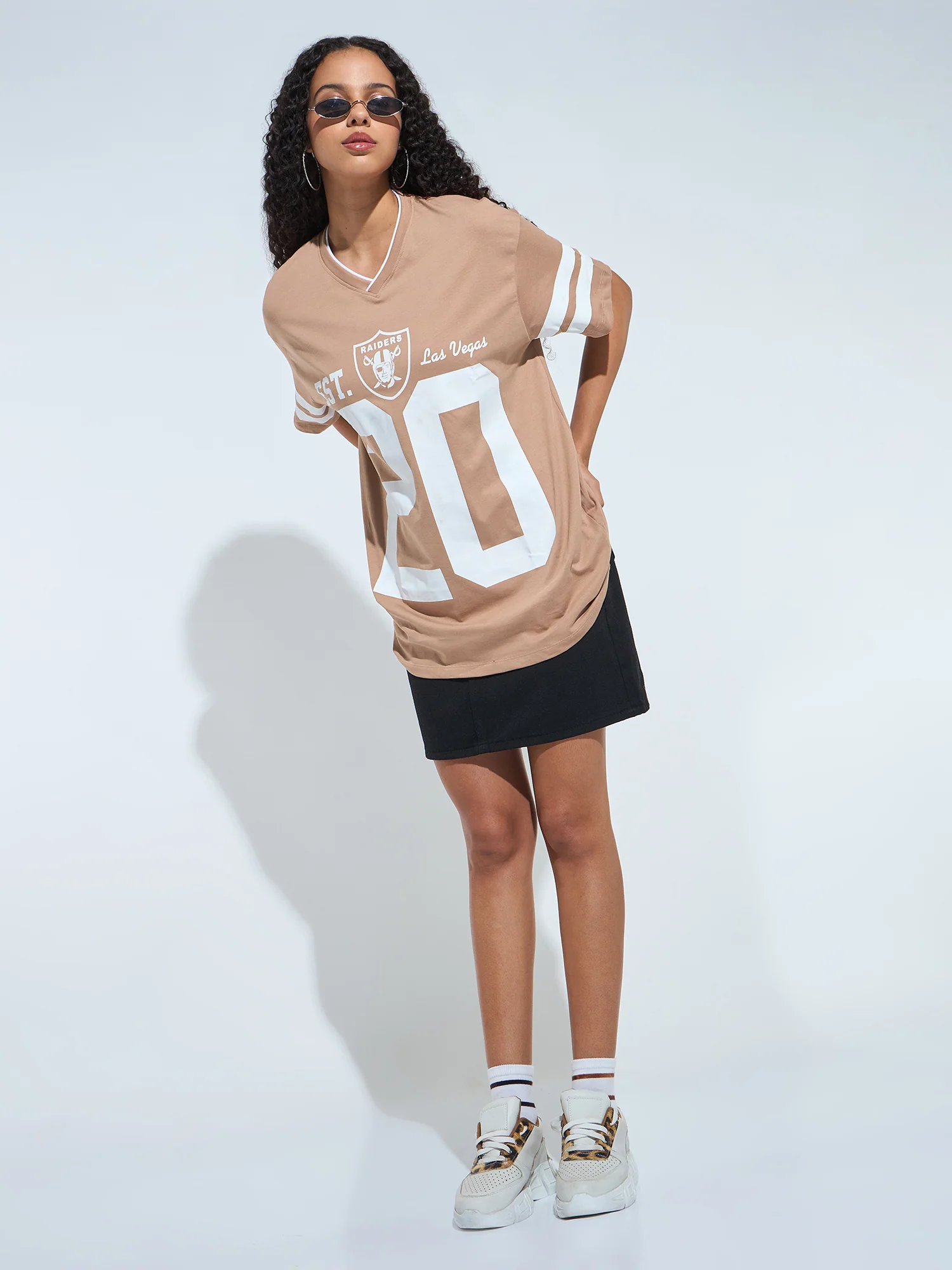 Brown Graphic Oversized T-Shirt - Image 2
