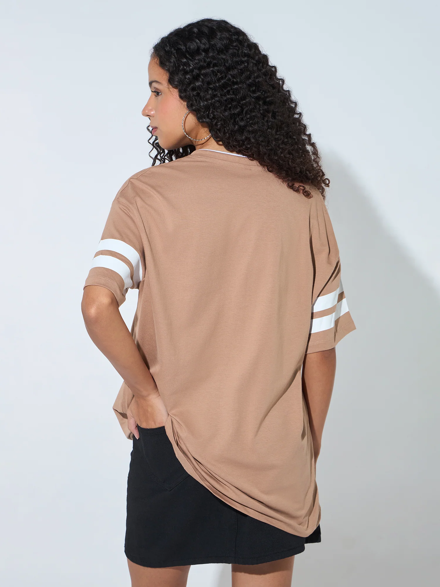 Brown Graphic Oversized T-Shirt - Image 5