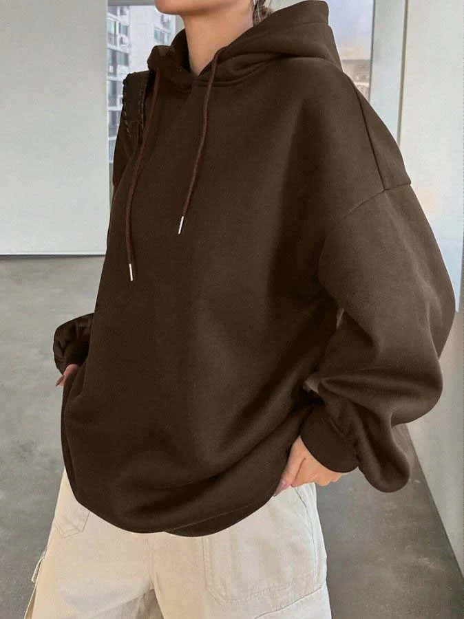 Brown Hoddie Sweatshirt - Image 2