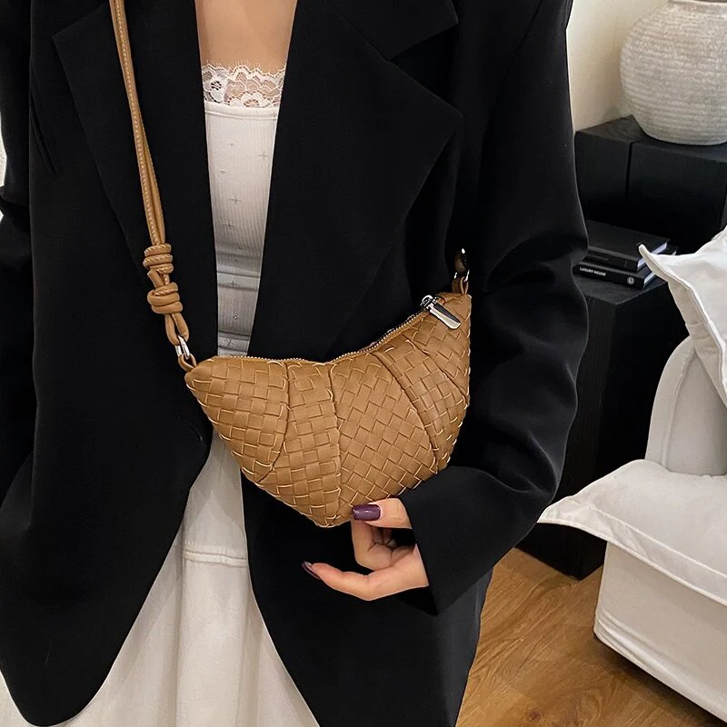 Brown Mini Croissant Sling Bag - Image 3
