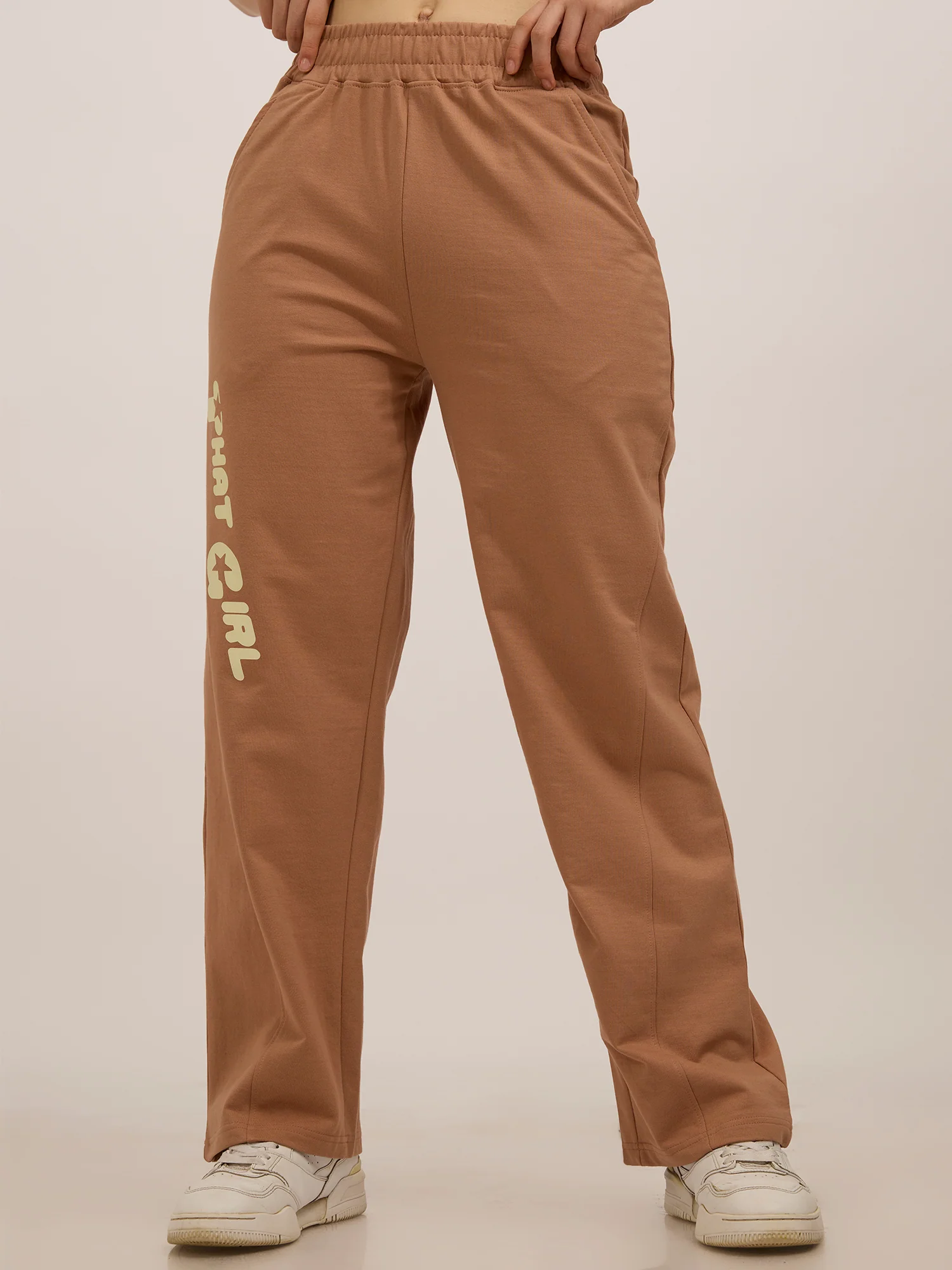 Brown Side Cut And Sew Joggers - Image 6