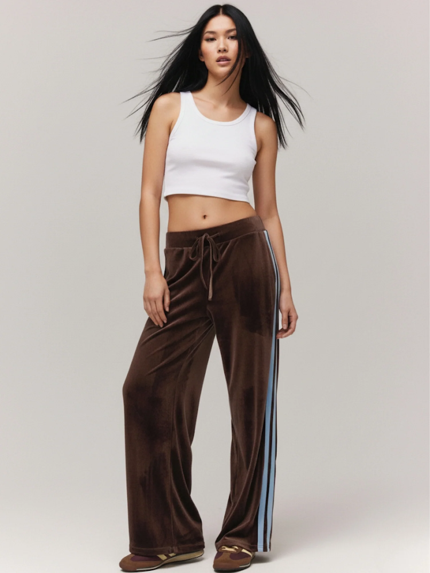 Brown Side Tape Wide Leg Pant - Image 3