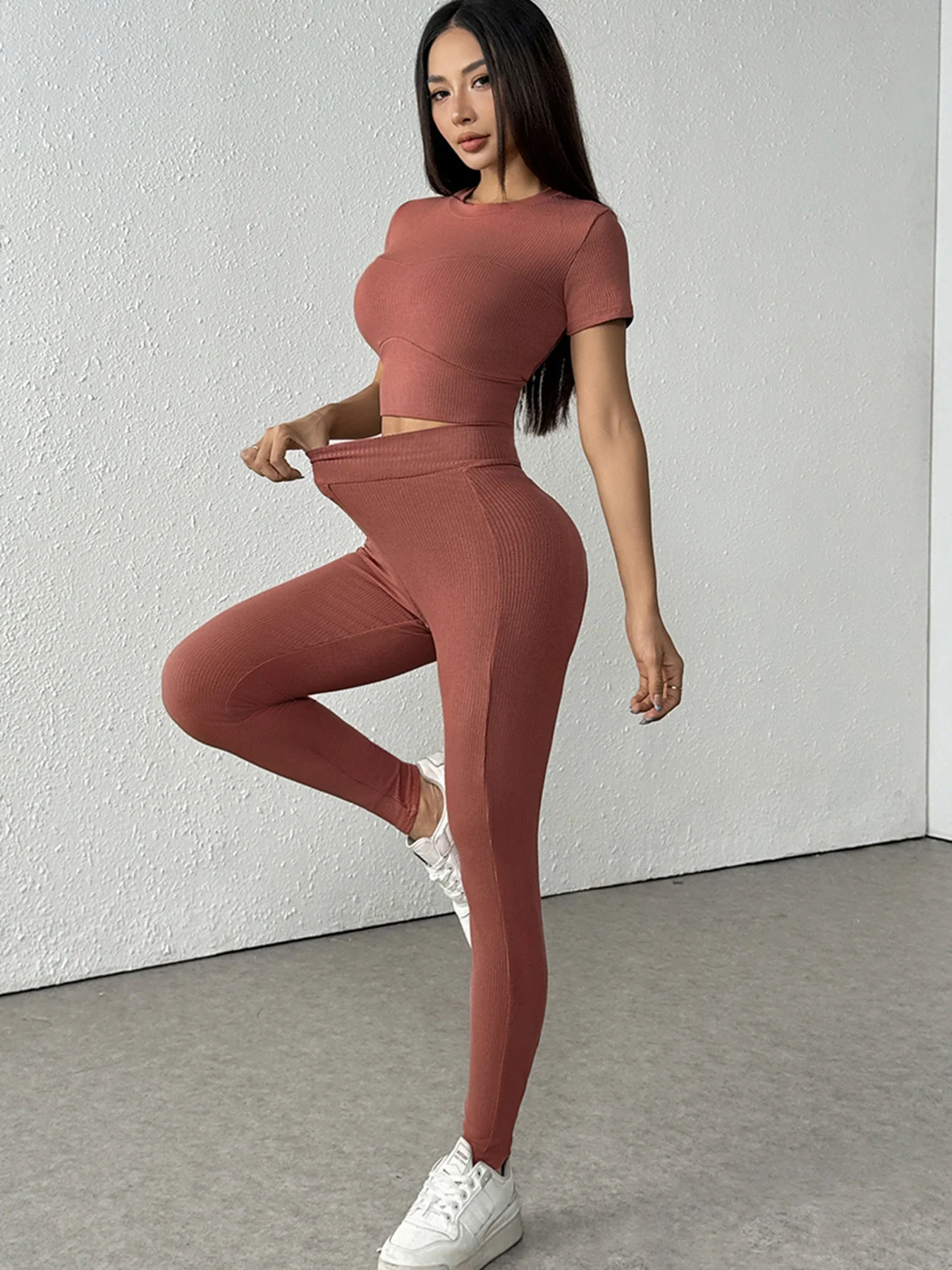 Brown Top And Pant Co-Ord Set - Image 2