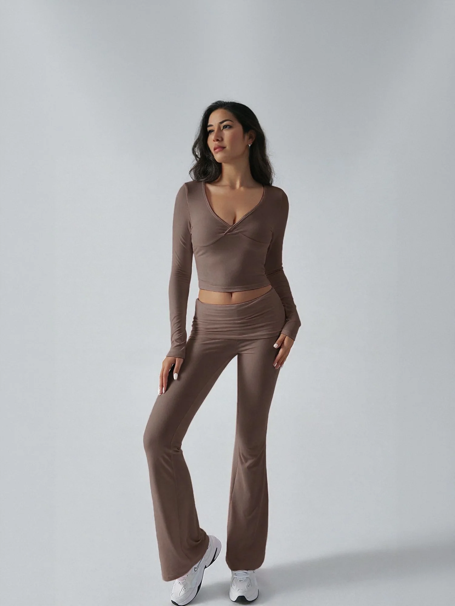 Brown Tshirt And Legging Co Ord Set - Image 3