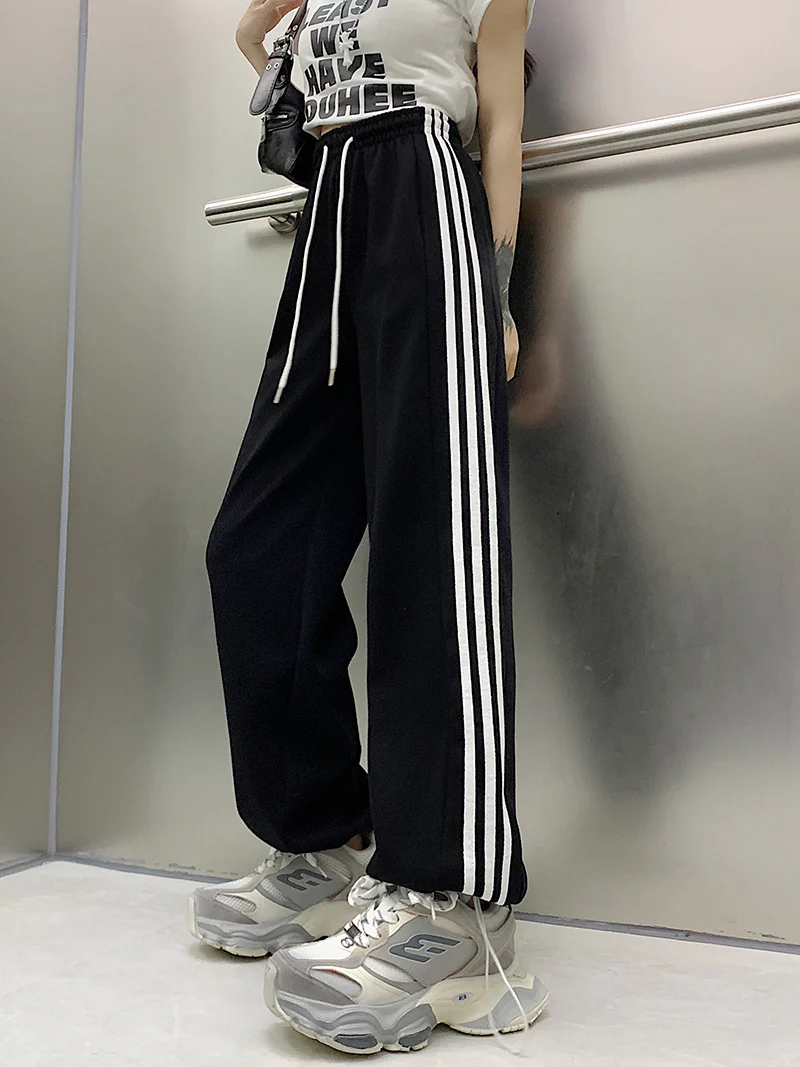 Black Contrast Striped Jogger - Image 2