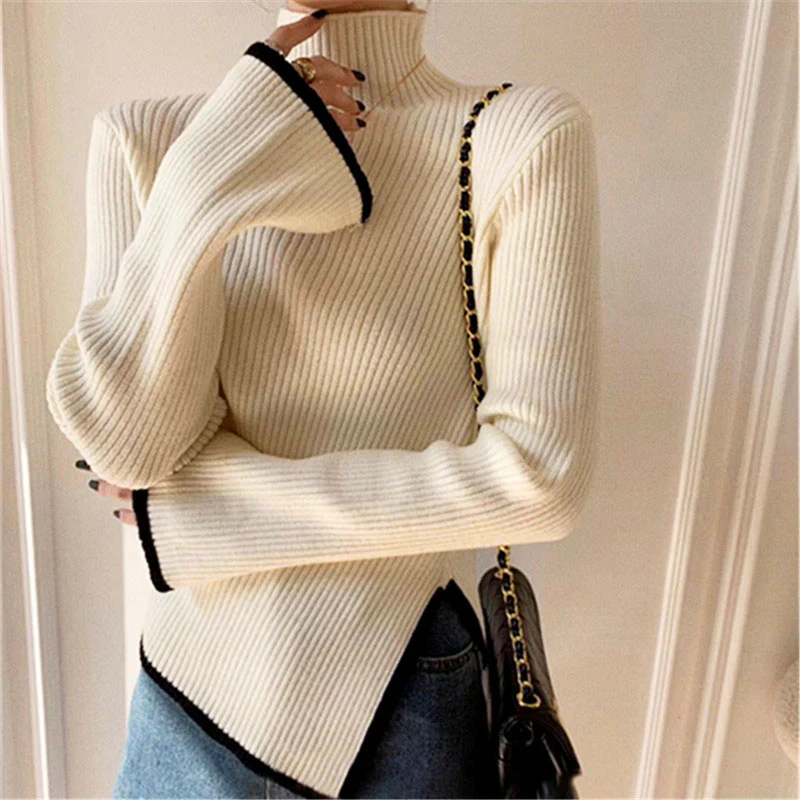 Cream Assymetric Hem Top