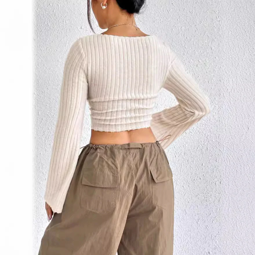 Cream Top With Bell Sleeves - Image 3