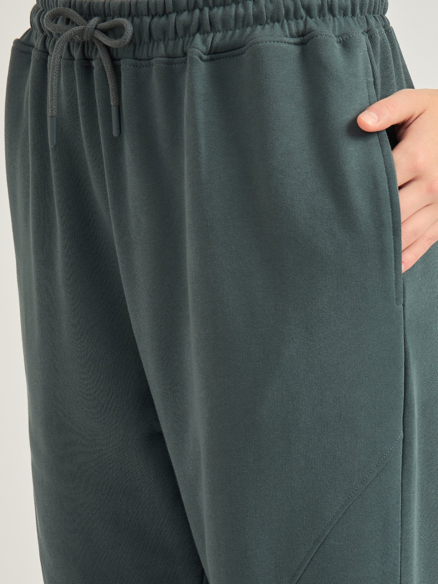 Dark Grey Side Tape Printed Sweatpants - Image 3