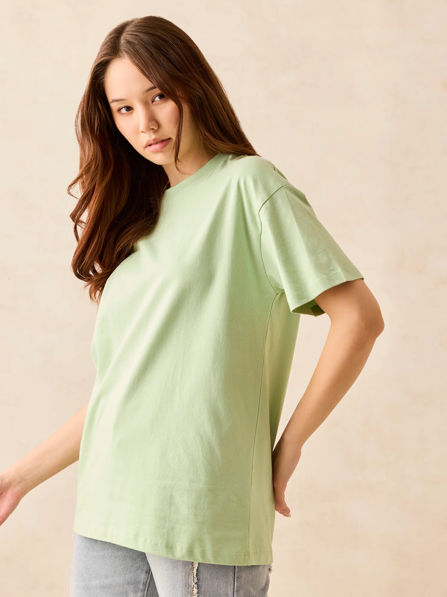 Green Oversized T-Shirt With Graphic - Image 2