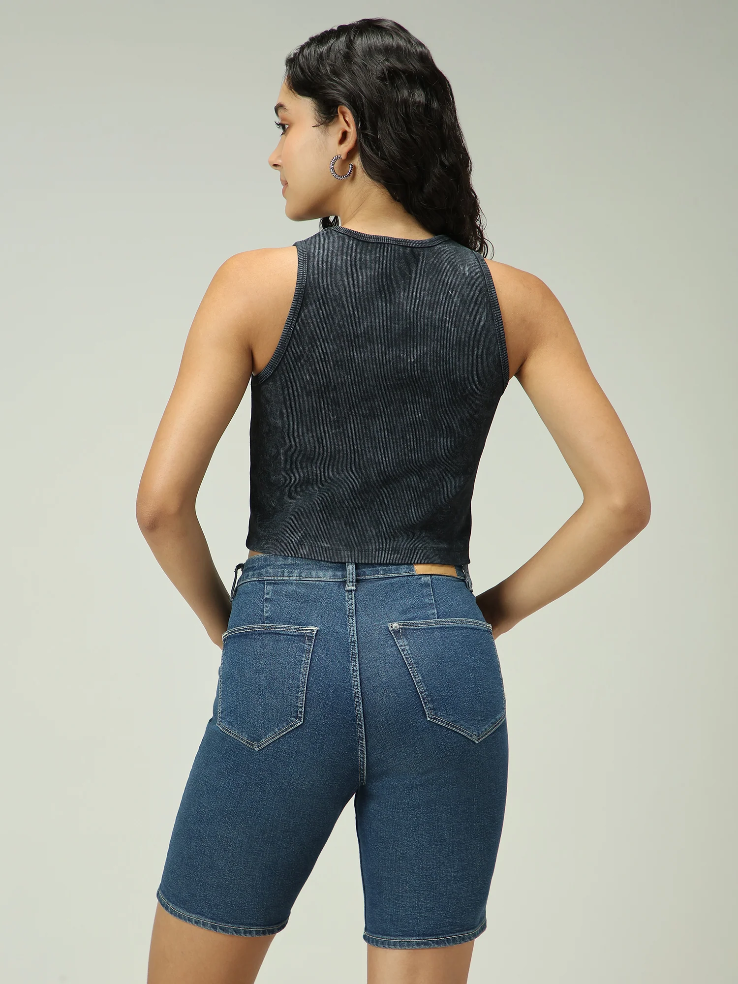 Grey Acid Wash Tank Top - Image 2