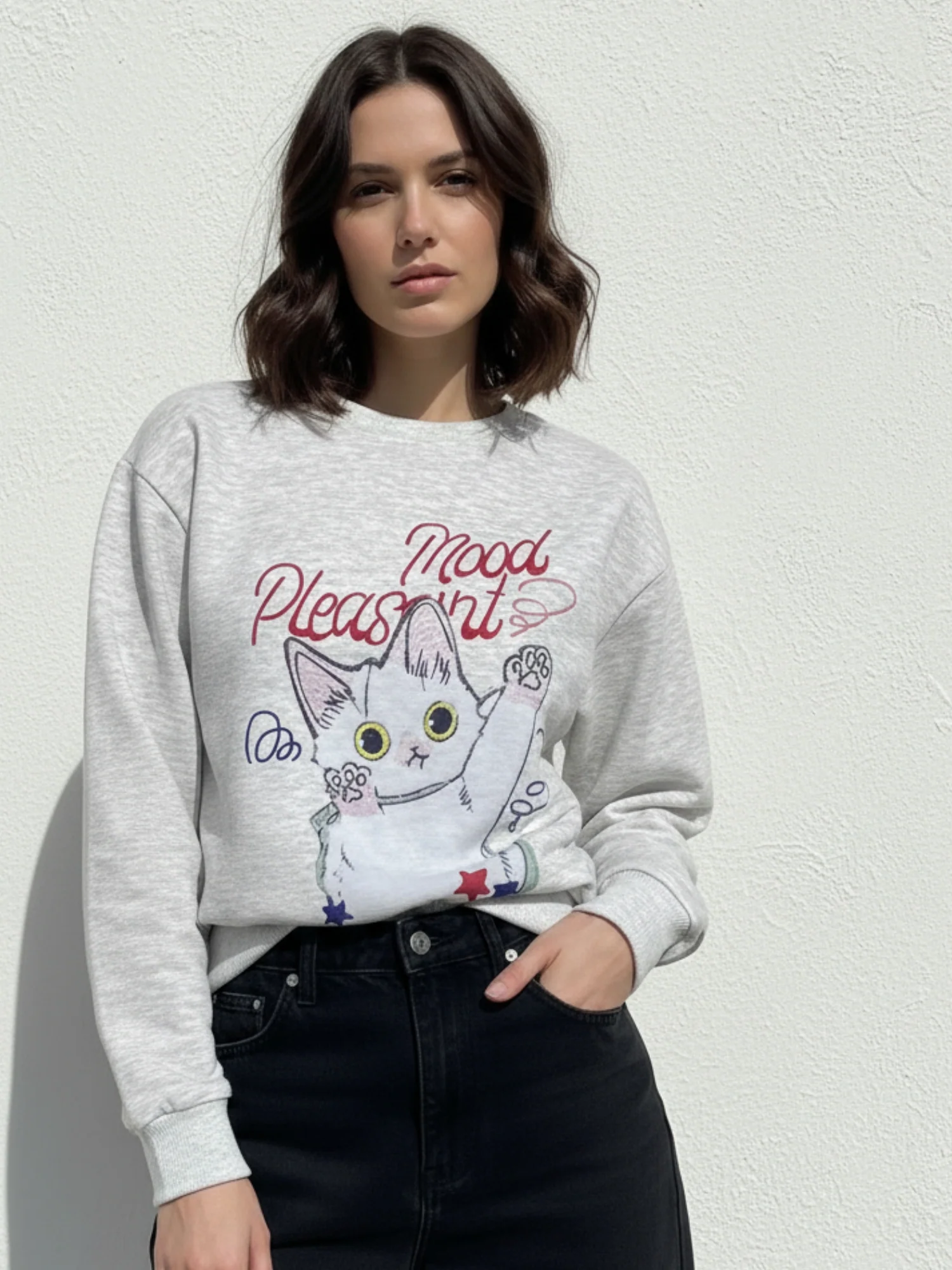 Grey Character Graphic Sweatshirt - Image 3