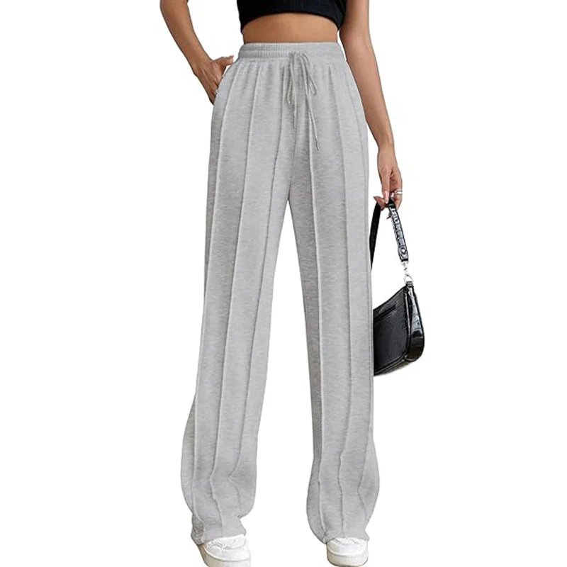 Grey Elasticated Regular Fit Drawstring Joggers - Image 4