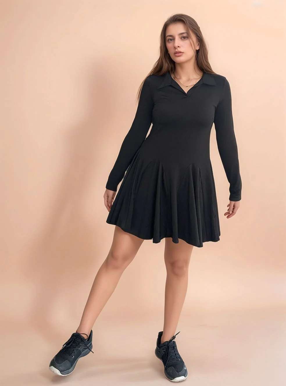 Solid Black Bodycon Dress - Image 3