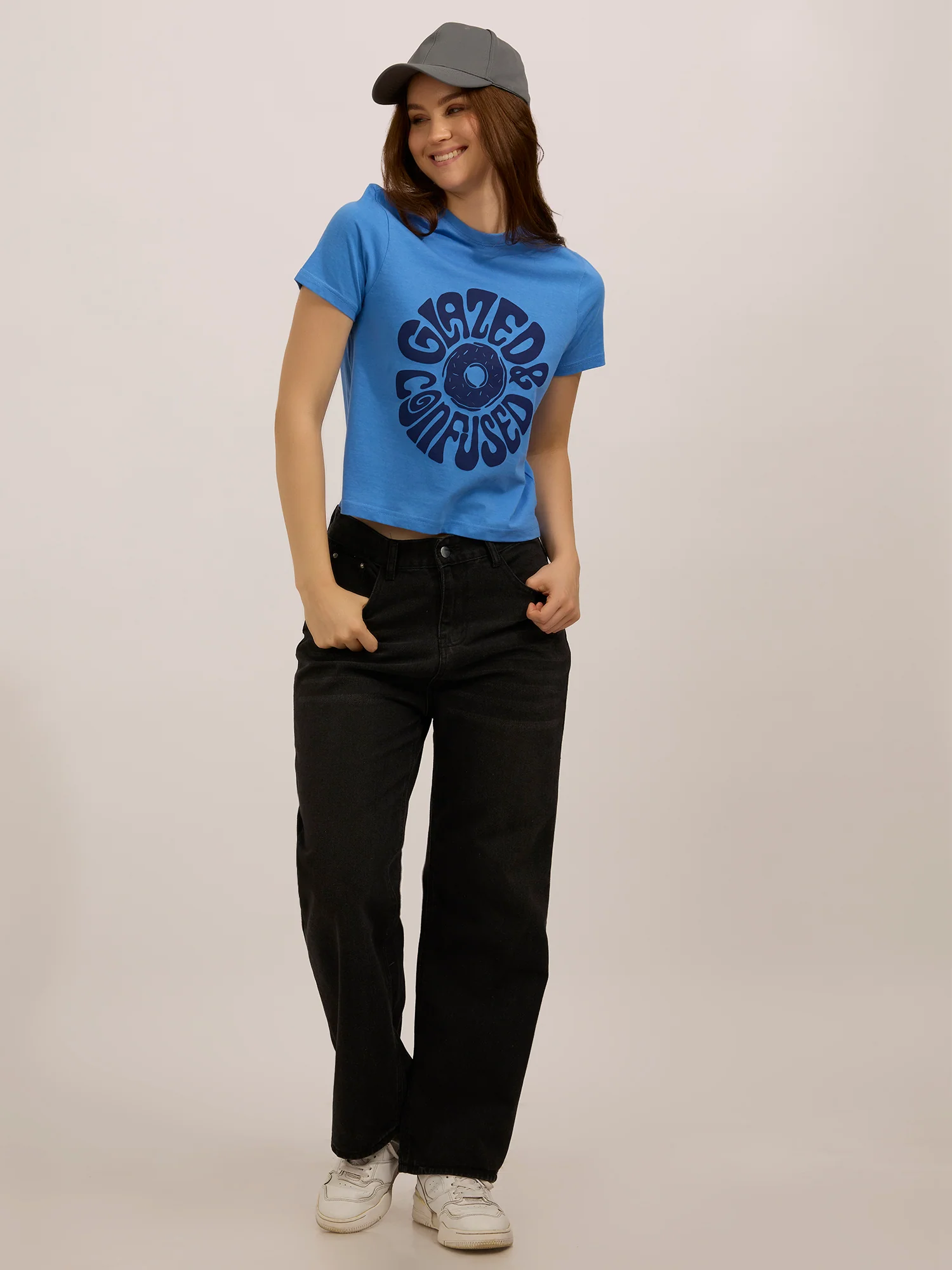 Light Blue Graphic Regular T-Shirt - Image 3