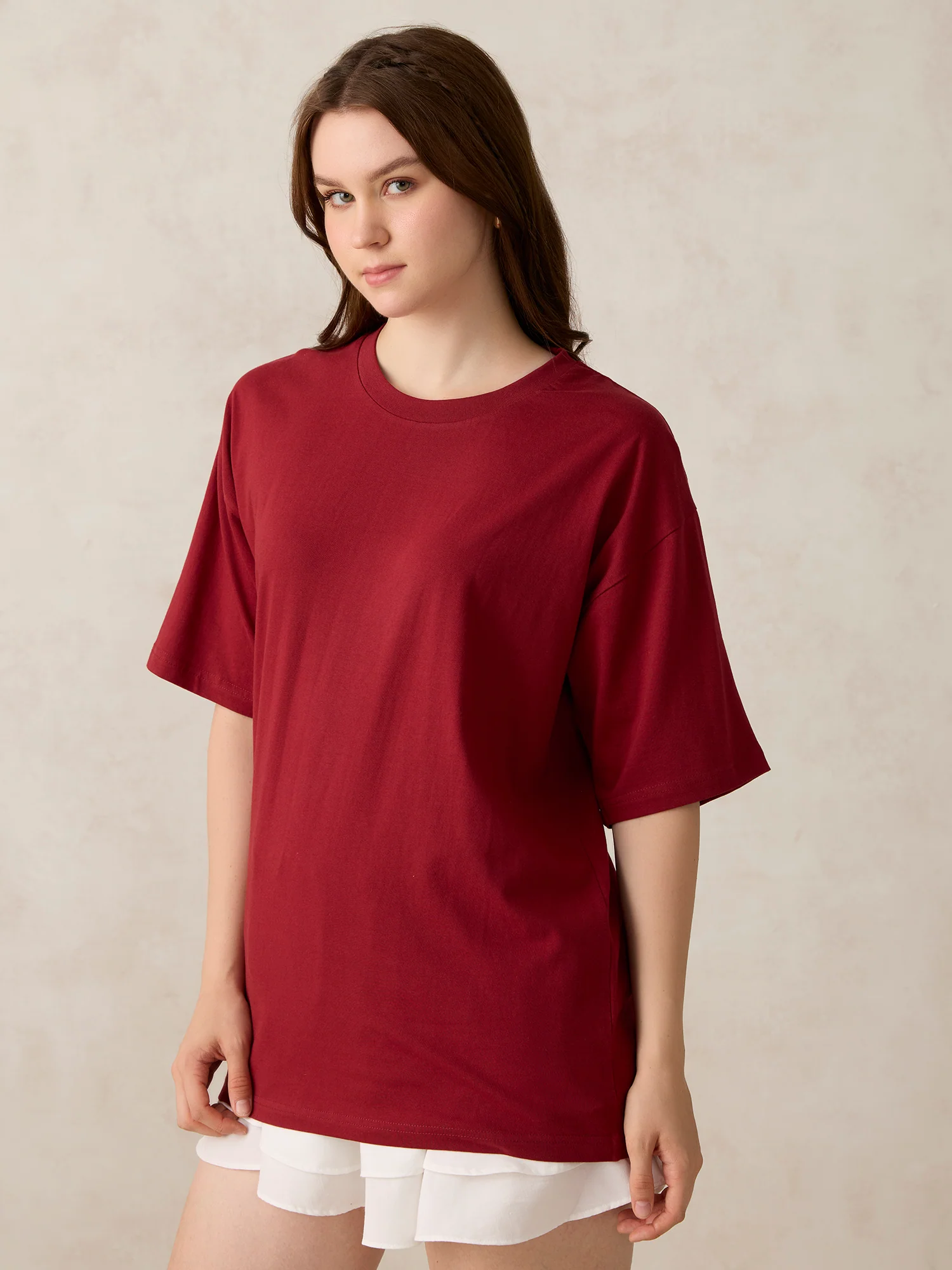 Maroon Oversized Graphic T-Shirt - Image 5