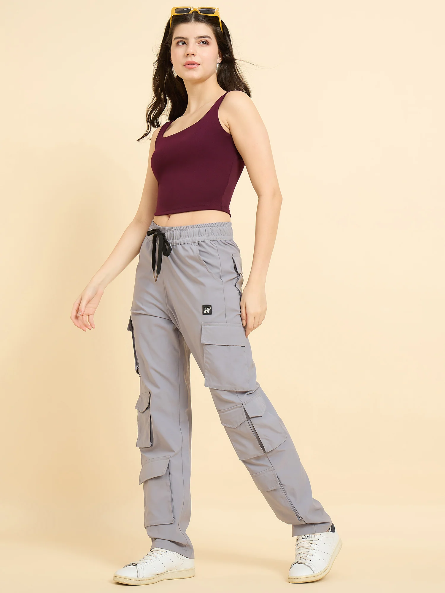 Maroon Square Neck Tank Top - Image 4
